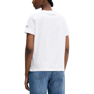 T-shirt blanc en coton Desigual