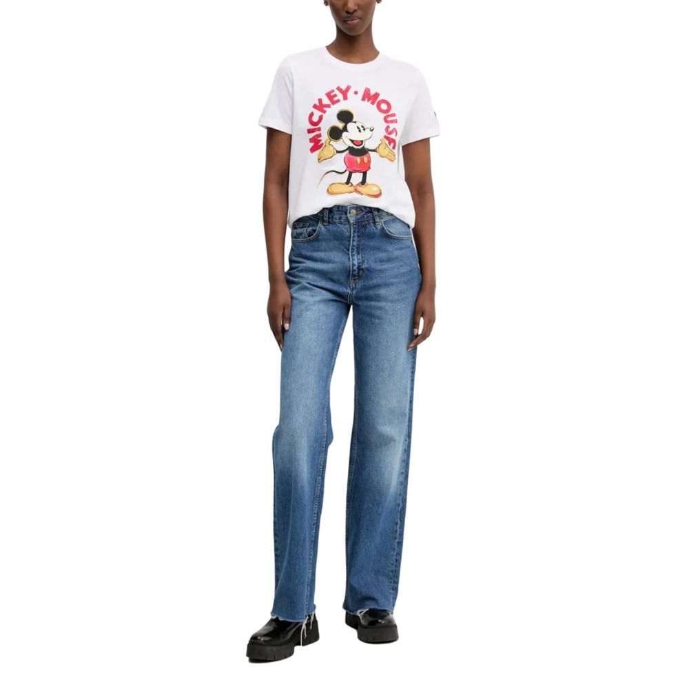 T-shirt blanc en coton Desigual