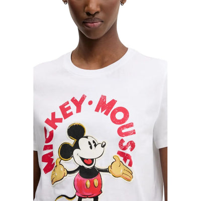 T-shirt blanc en coton Desigual