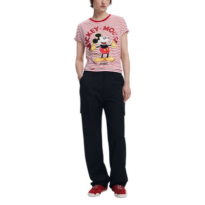 T-shirt en coton rouge Desigual