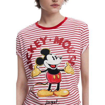 T-shirt en coton rouge Desigual