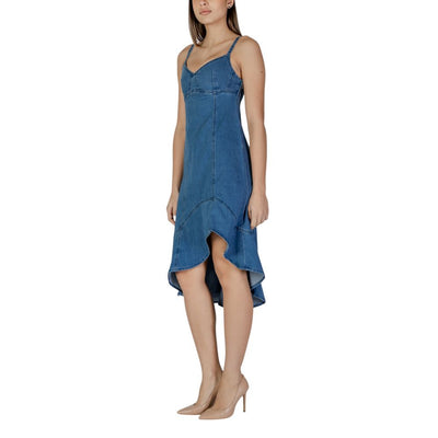 Desigual Long en coton bleu