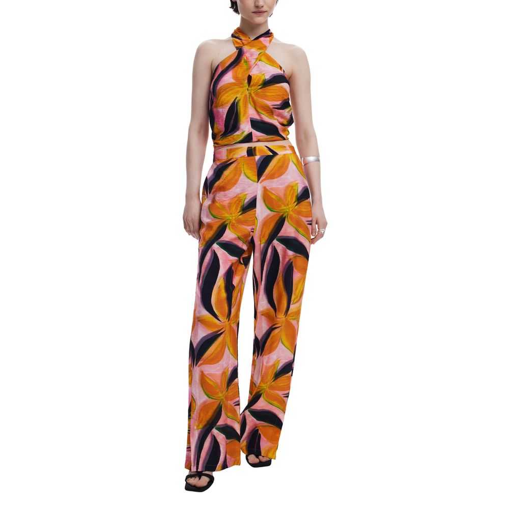 Pantalon en viscose orange Desigual