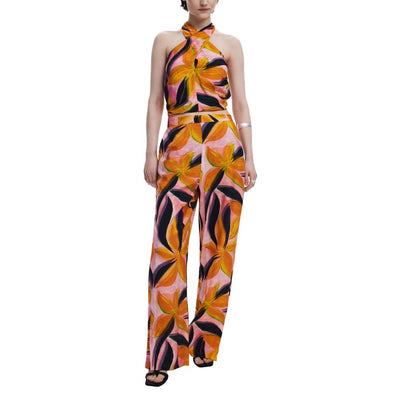 Pantalon en viscose orange Desigual