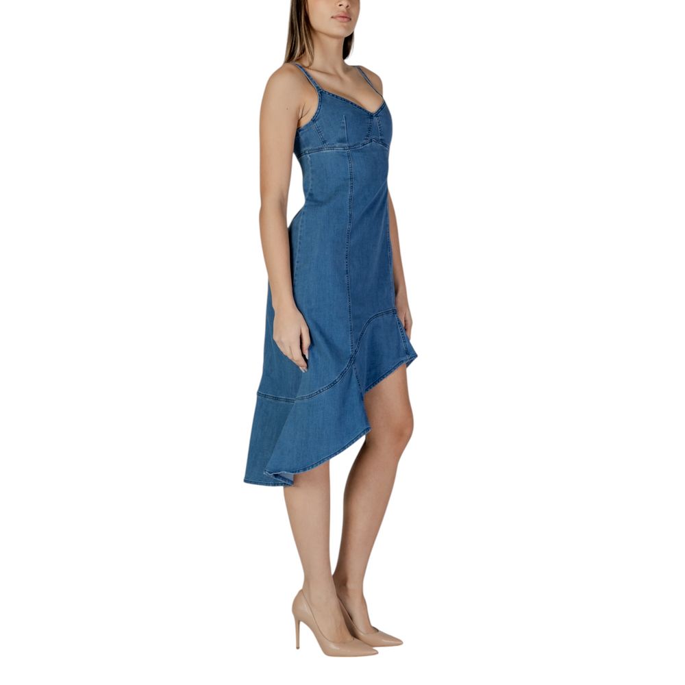 Desigual Long en coton bleu