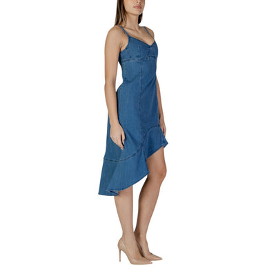 Desigual Long en coton bleu