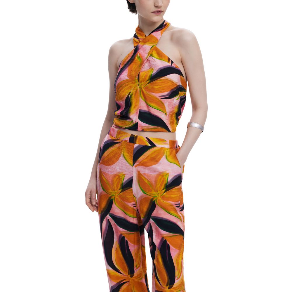 Pantalon en viscose orange Desigual