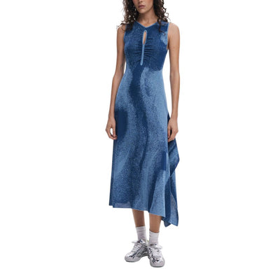 Desigual Bleu Viscose Longue