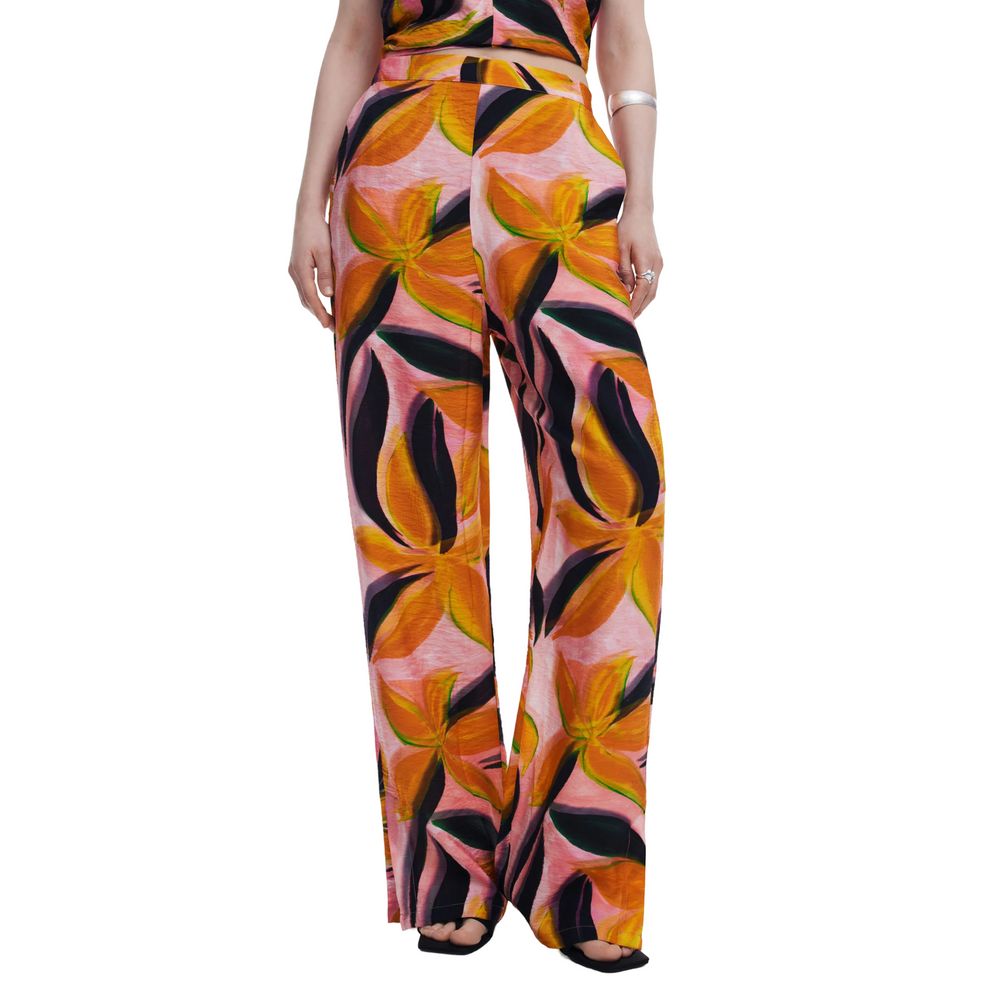 Pantalon en viscose orange Desigual