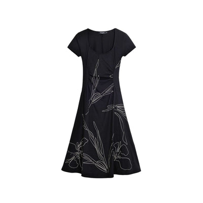 Desigual Long en Coton Noir