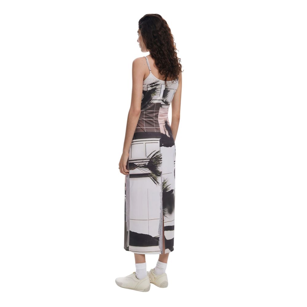 Desigual Longue robe en polyester beige