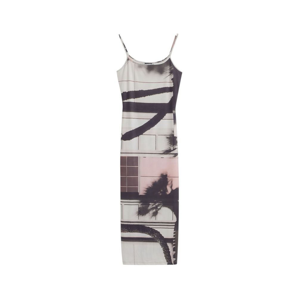 Desigual Longue robe en polyester beige