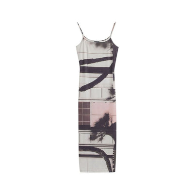 Desigual Longue robe en polyester beige