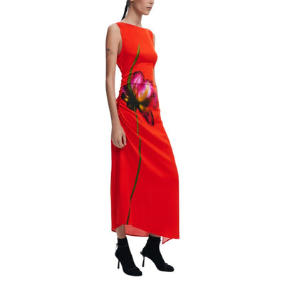 Desigual Longue en Viscose Rouge