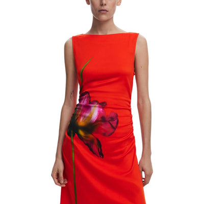Desigual Longue en Viscose Rouge