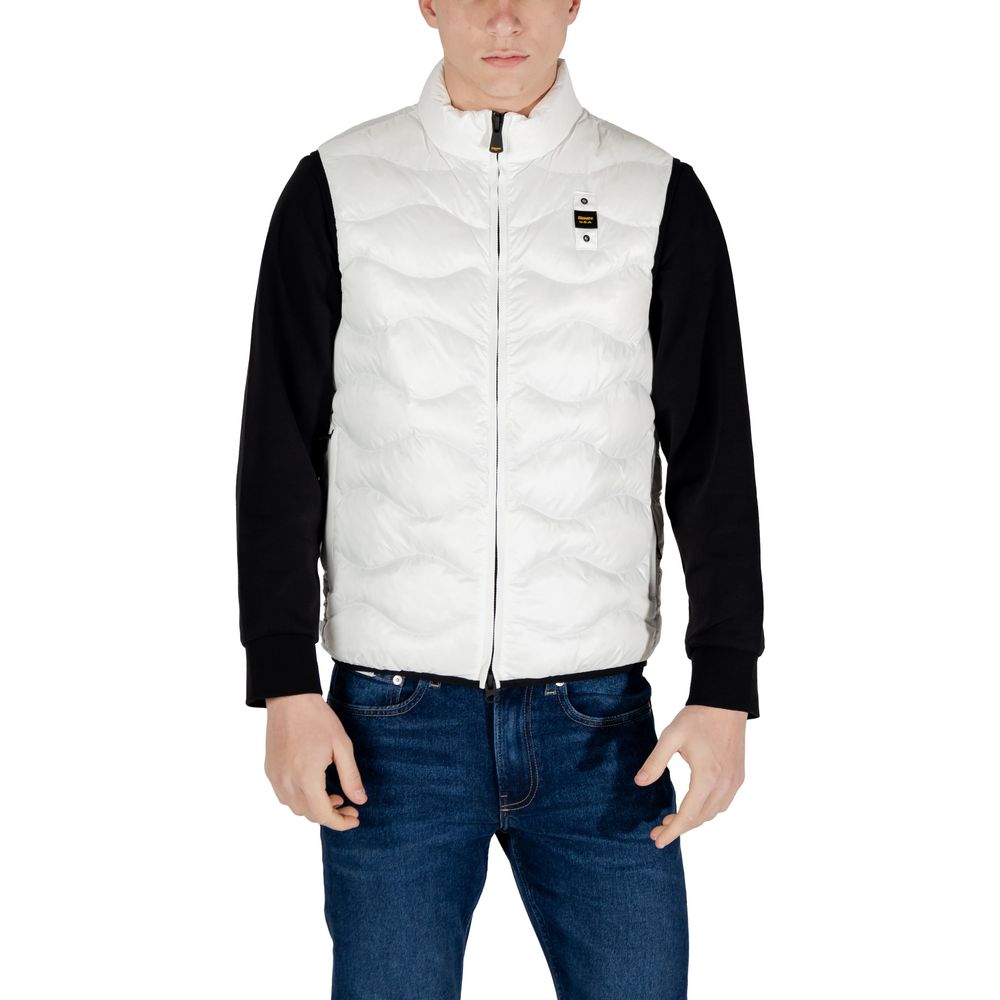Blauer White Polyamide Sleveless Jacket