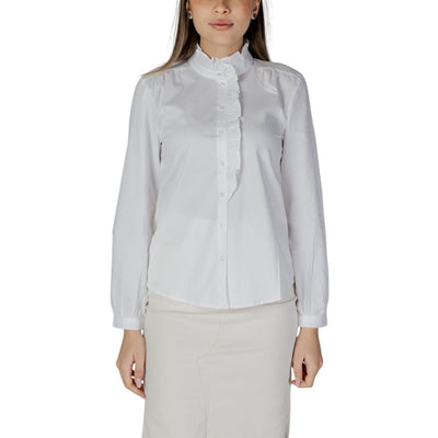 Jacqueline De Yong White Cotton Shirt