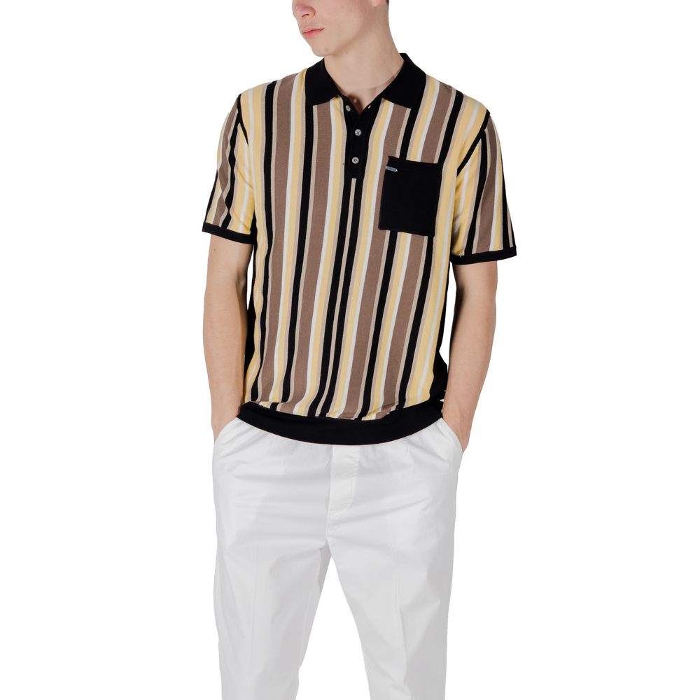 Gianni Lupo Black Viscose Polo Shirt