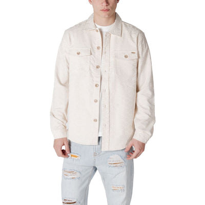 Gianni Lupo Cream Polyester Jackets & Coat