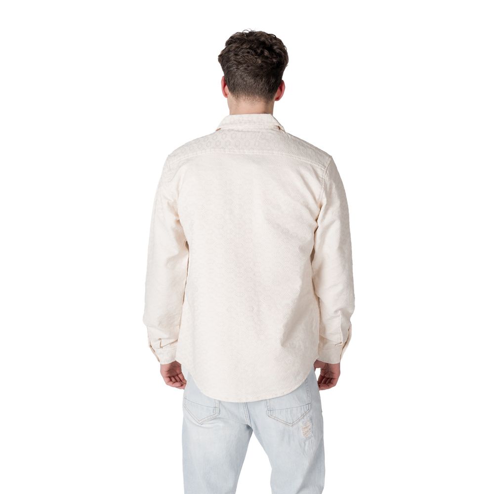 Gianni Lupo Cream Polyester Jackets & Coat