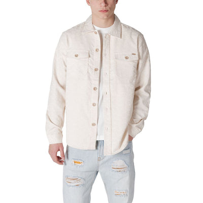 Gianni Lupo Cream Polyester Jackets & Coat