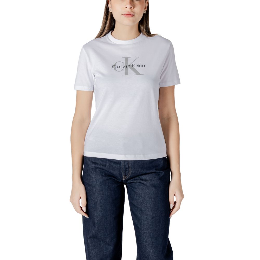 Calvin Klein Jeans Wit Katoenen T-shirt