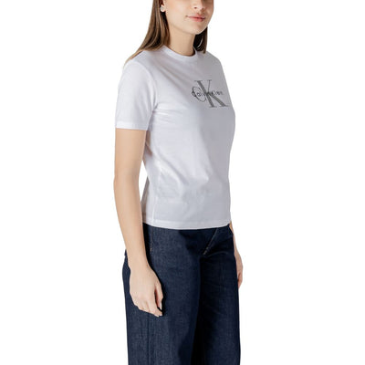 Calvin Klein Jeans Wit Katoenen T-shirt