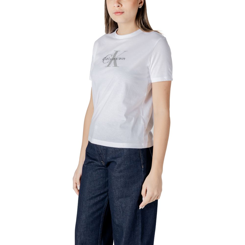 Calvin Klein Jeans Wit Katoenen T-shirt
