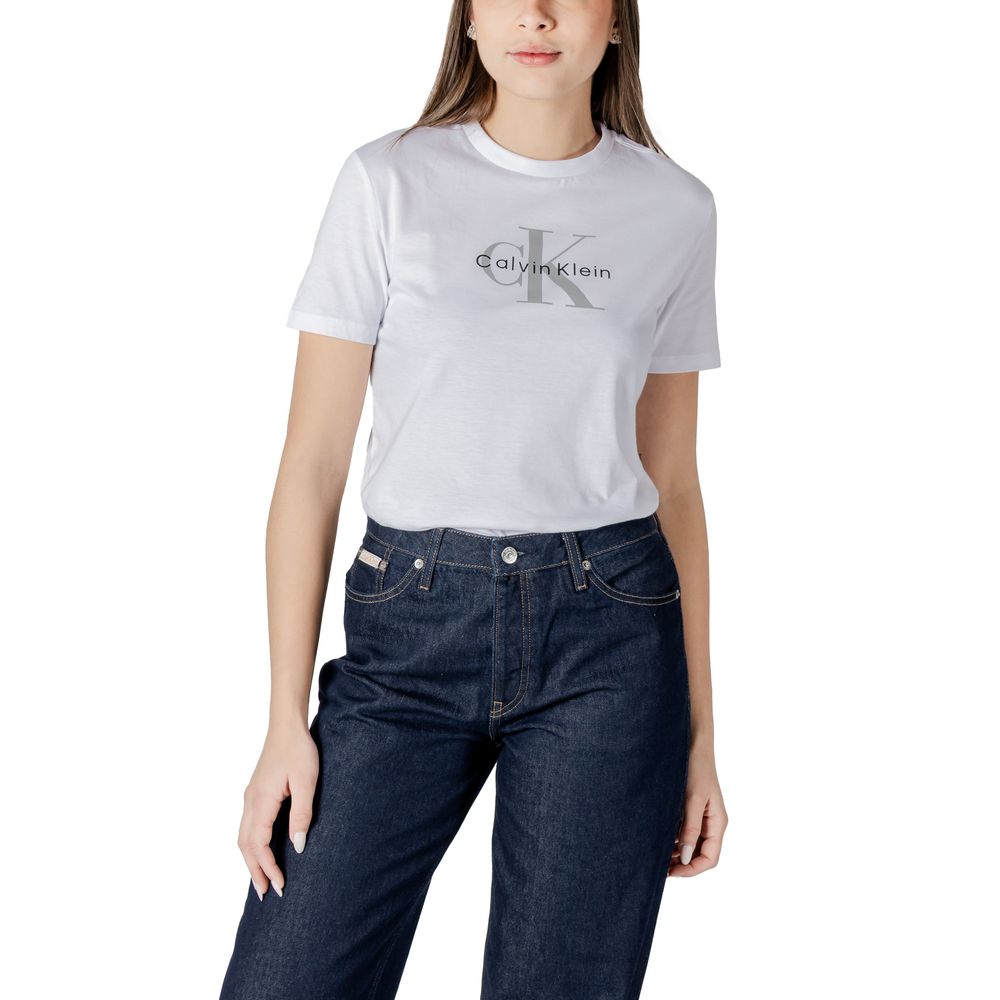 Calvin Klein Jeans Wit Katoenen T-shirt