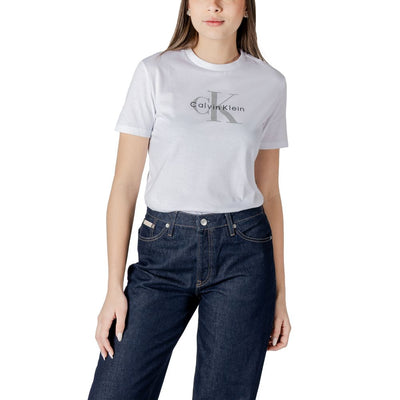 Calvin Klein Jeans Wit Katoenen T-shirt