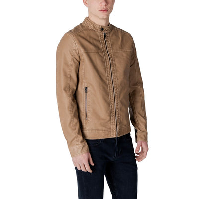 Jack Jones Beige Polyester Jackets & Coat