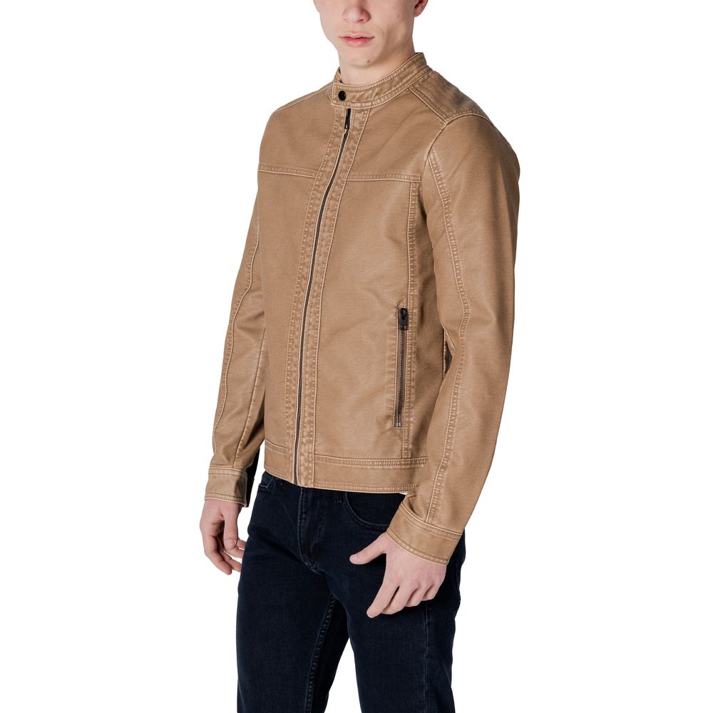 Jack Jones Beige Polyester Jackets & Coat
