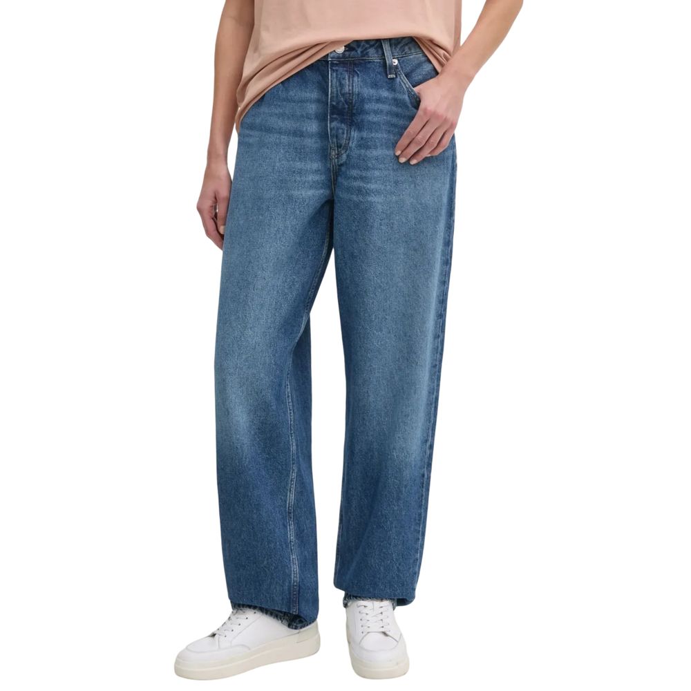 Calvin Klein Jeans Blauwe Katoenen Mom Jean