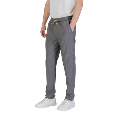 Gianni Lupo Gray Polyester Pant