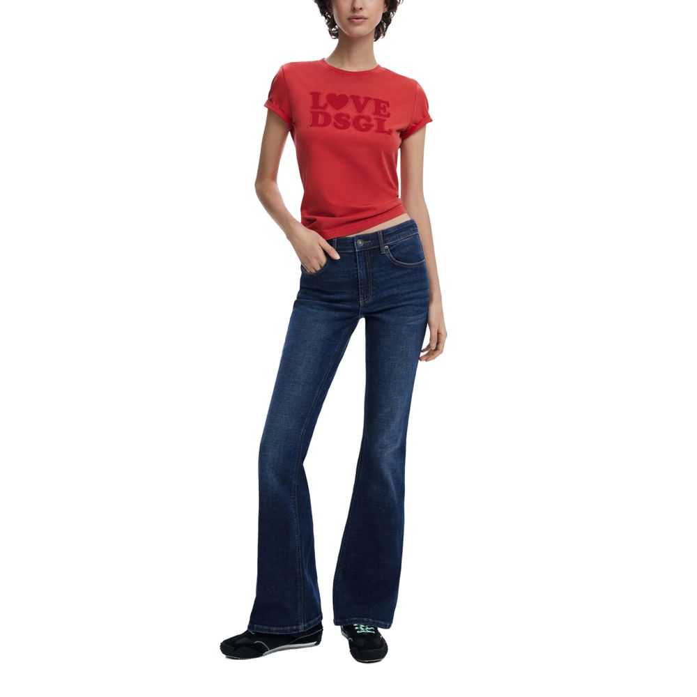 Jean coupe bootcut en coton bleu Desigual