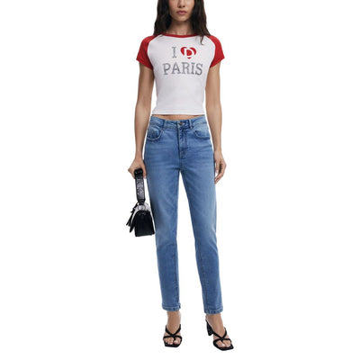 Jean skinny en coton bleu clair Desigual