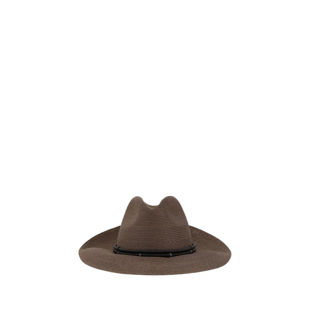 Brunello Cucinelli Fedora in hennep en technokatoen