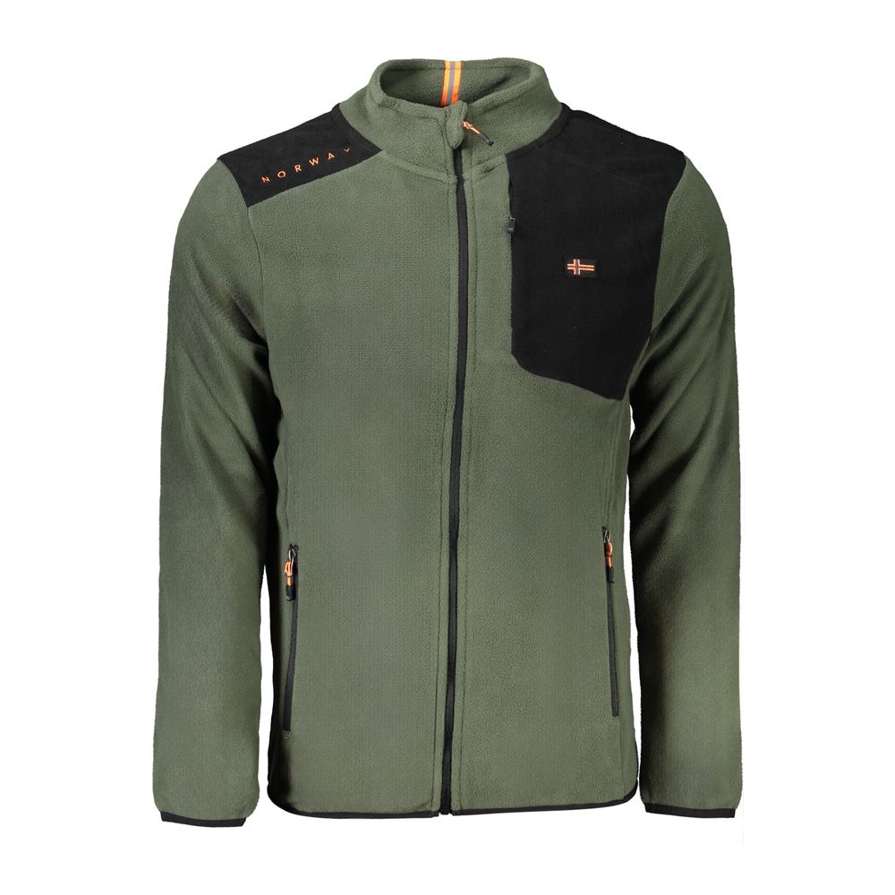 Pull homme en polyester vert Norvège 1963