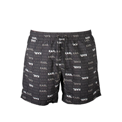 Karl Lagerfeld Black Polyester Swimwear