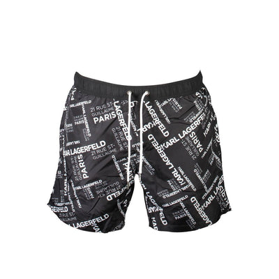 Karl Lagerfeld Black Polyester Swimwear