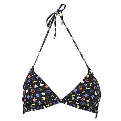 Karl Lagerfeld Black Elastane Swimwear