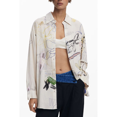 Chemise en coton blanc Desigual
