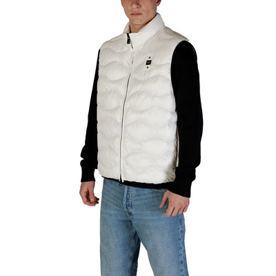 Blauer White Polyamide Sleveless Jacket