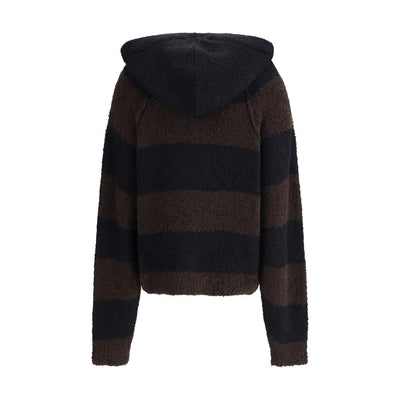 Petar Petrov LOOSE FIT CROPPED HOODED JUMPER