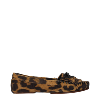 Paris Texas Brown Leather Slip-On Loafers
