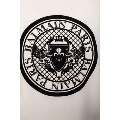 Balmain White Cotton Sweatshirt