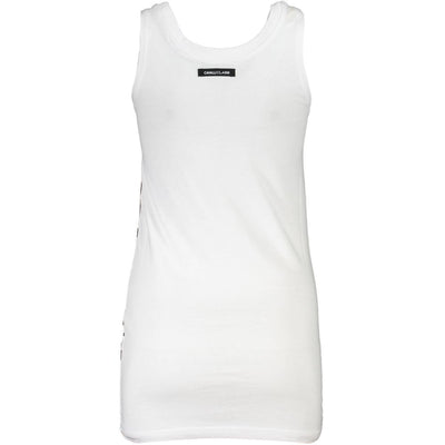 Cavalli Class White Cotton Tank Top