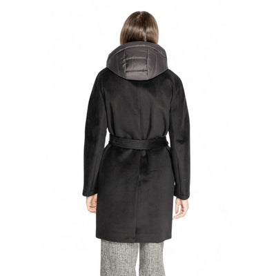 Cleré Black Polyester Coat