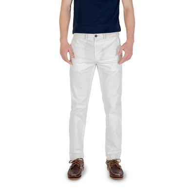 Borghese White Cotton Skinny Pant