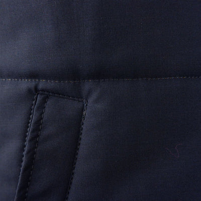 Made in Italy Blue Wool Sleveless Jacket